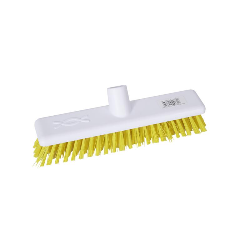 12" Stiff Plastic Broom Complete Yellow (Excel)